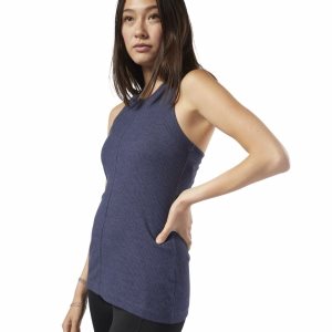 Reebok Training Essentials Ribbed Muskelshirt Damen - Navy - DE 507-DJZ